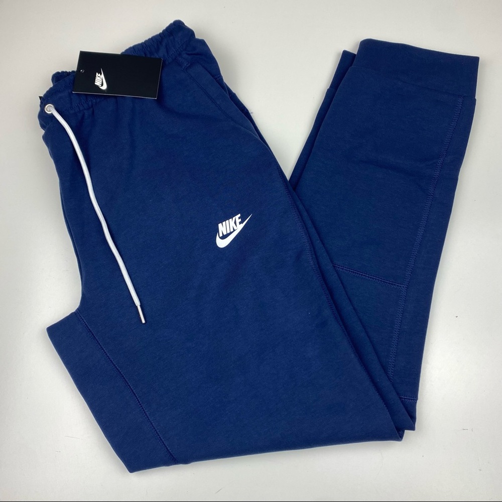 Nike Men’s  NSW Tech Cuffed Fleece Joggers Pant Navy Blue CU 4457-410 Medium